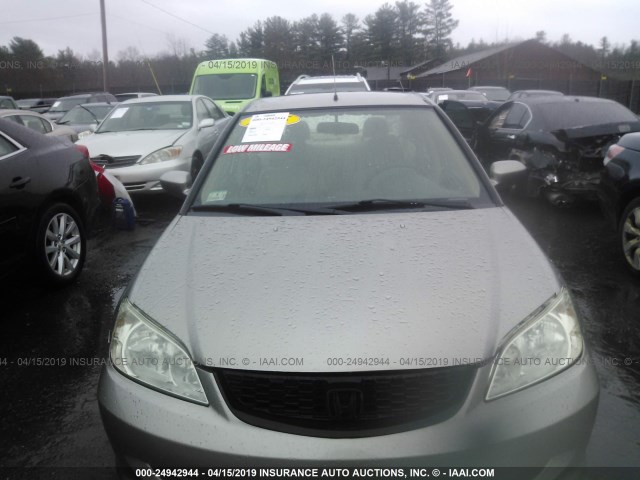 JHMES95685S007838 - 2005 HONDA CIVIC HYBRID SILVER photo 6