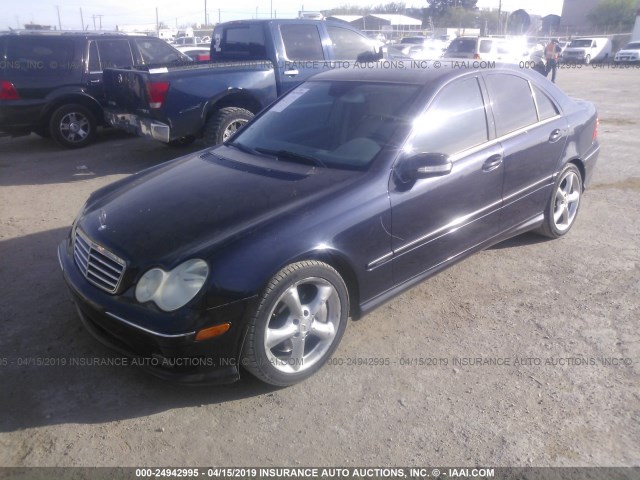 WDBRF52H46A834134 - 2006 MERCEDES-BENZ C GENERATION 2006 230 BLUE photo 2