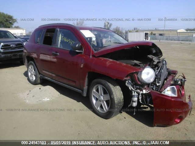 1J8FT47W77D101342 - 2007 JEEP COMPASS RED photo 1