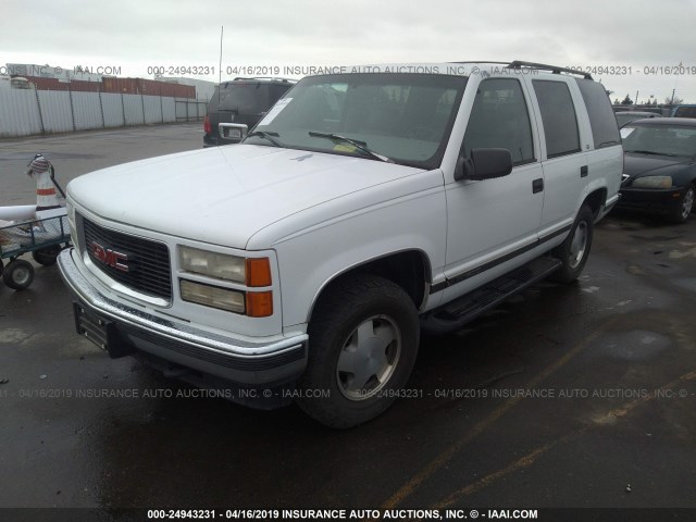 1GKEK13R9XJ749467 - 1999 GMC YUKON WHITE photo 2