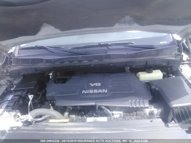 1N6AA1EK6HN528154 - 2017 NISSAN TITAN S SILVER photo 10