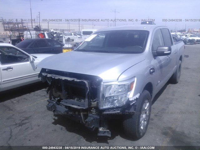 1N6AA1EK6HN528154 - 2017 NISSAN TITAN S SILVER photo 2