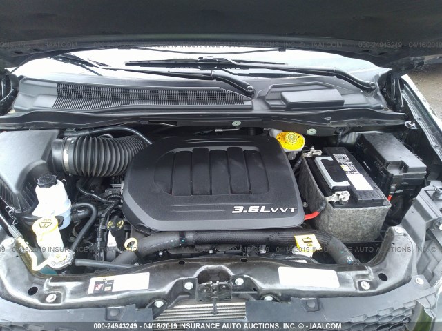 2C4RDGEG5JR341458 - 2018 DODGE GRAND CARAVAN GT BLACK photo 10