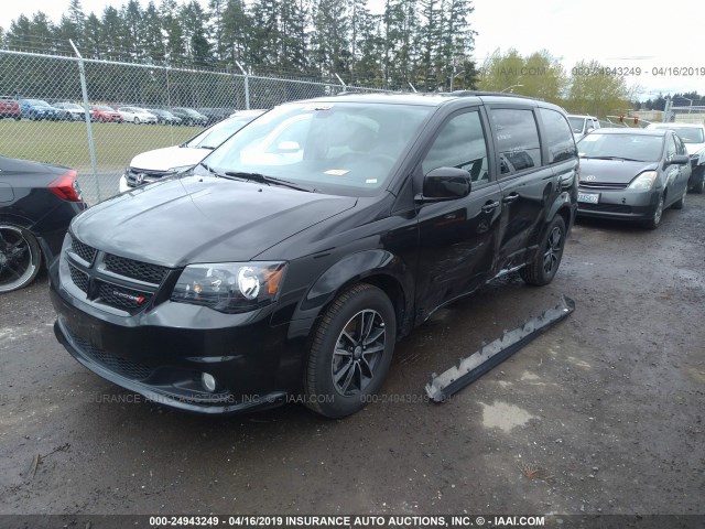 2C4RDGEG5JR341458 - 2018 DODGE GRAND CARAVAN GT BLACK photo 2