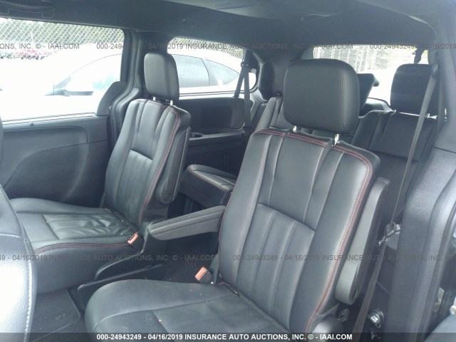 2C4RDGEG5JR341458 - 2018 DODGE GRAND CARAVAN GT BLACK photo 8