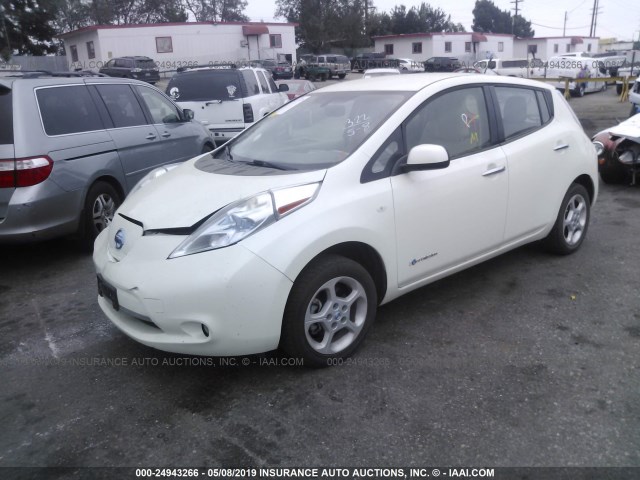 JN1AZ0CPXCT023181 - 2012 NISSAN LEAF SV/SL WHITE photo 2