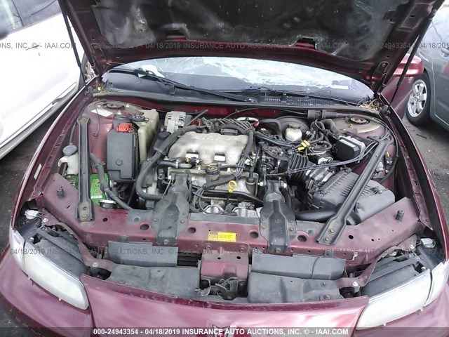 1G2WJ52J0YF218608 - 2000 PONTIAC GRAND PRIX SE MAROON photo 10