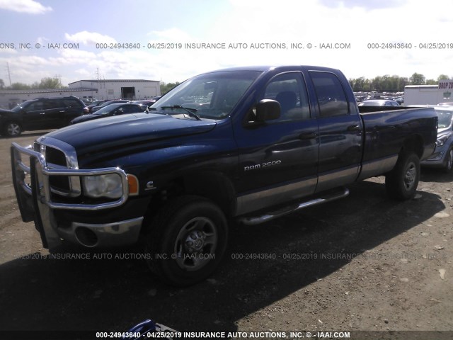 3D7KU286X3G704469 - 2003 DODGE RAM 2500 ST/SLT BLUE photo 2