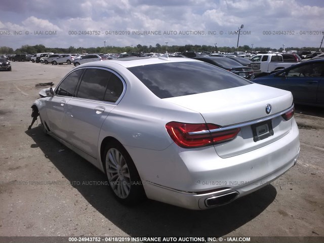 WBA7E2C50GG546850 - 2016 BMW 740 I WHITE photo 3