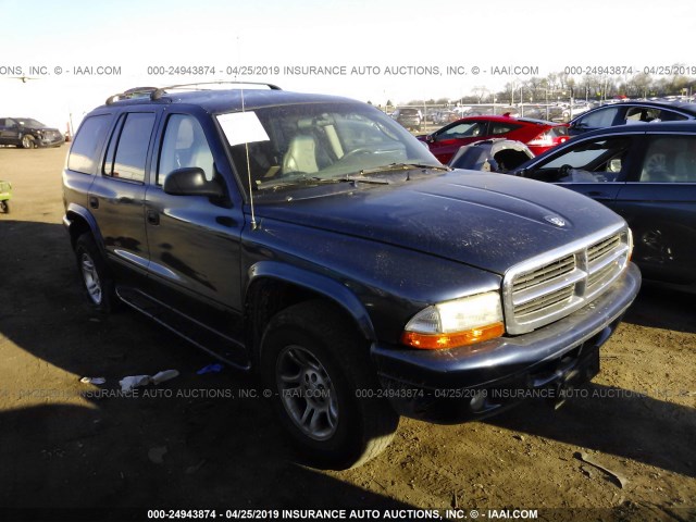 1D4HS48N83F577299 - 2003 DODGE DURANGO SLT BLUE photo 1