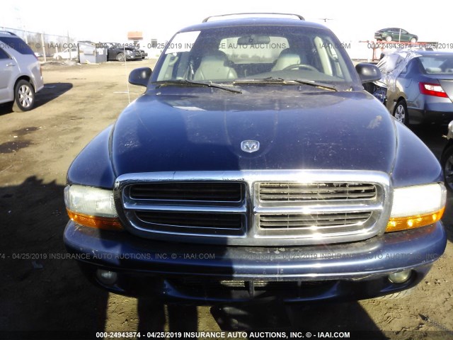 1D4HS48N83F577299 - 2003 DODGE DURANGO SLT BLUE photo 6