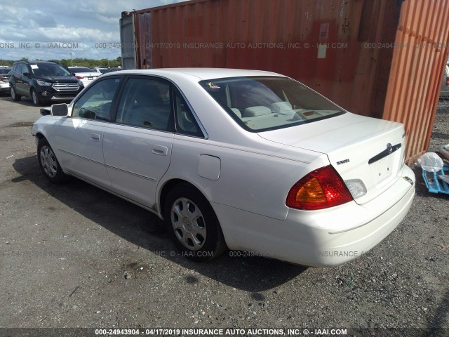 4T1BF28B7YU047700 - 2000 TOYOTA AVALON XL/XLS WHITE photo 3