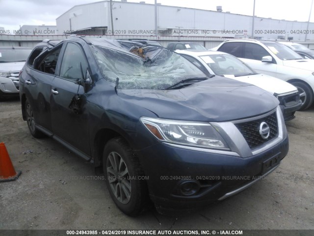 5N1AR2MN5DC665648 - 2013 NISSAN PATHFINDER S/SV/SL/PLATINUM BLUE photo 1