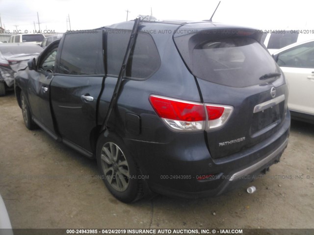 5N1AR2MN5DC665648 - 2013 NISSAN PATHFINDER S/SV/SL/PLATINUM BLUE photo 3
