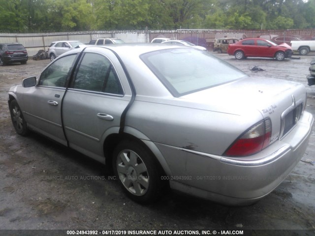 1LNHM86S84Y646615 - 2004 LINCOLN LS SILVER photo 3