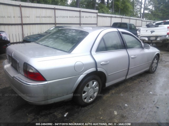 1LNHM86S84Y646615 - 2004 LINCOLN LS SILVER photo 4