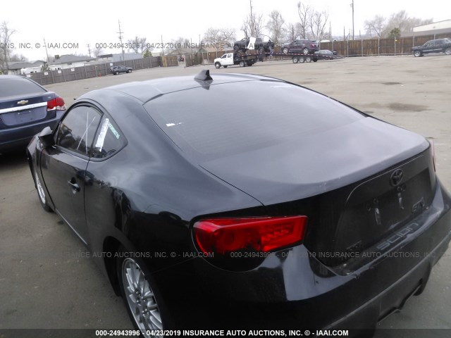 JF1ZNAA13D2713836 - 2013 TOYOTA SCION FR-S BLACK photo 3
