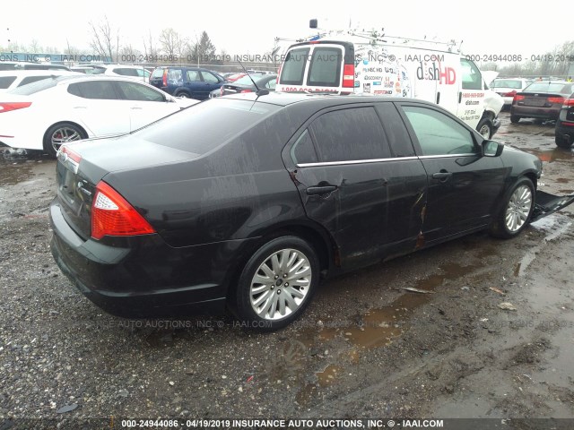 3FADP0L31AR367936 - 2010 FORD FUSION HYBRID BLACK photo 4