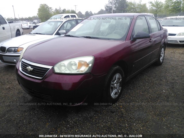 1G1ZS58F97F198861 - 2007 CHEVROLET MALIBU LS MAROON photo 2