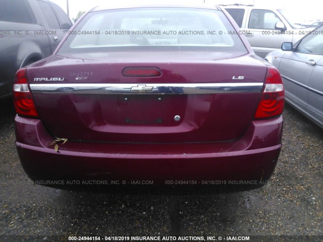1G1ZS58F97F198861 - 2007 CHEVROLET MALIBU LS MAROON photo 6