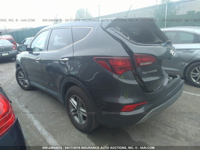 5XYZTDLBXJG525582 - 2018 HYUNDAI SANTA FE SPORT  GRAY photo 3