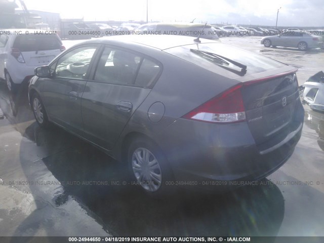 JHMZE2H59AS020627 - 2010 HONDA INSIGHT LX GRAY photo 3