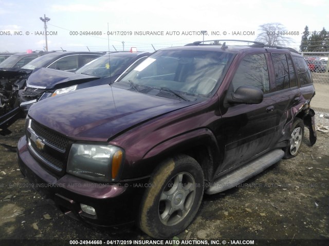 1GNDT13S962169529 - 2006 CHEVROLET TRAILBLAZER LS/LT PURPLE photo 2