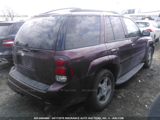 1GNDT13S962169529 - 2006 CHEVROLET TRAILBLAZER LS/LT PURPLE photo 4