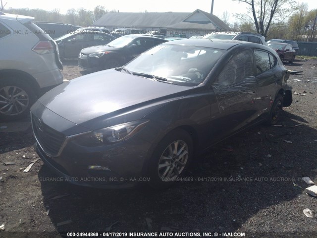 JM1BM1M74E1155713 - 2014 MAZDA 3 GRAND TOURING GRAY photo 2