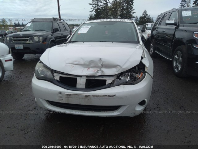 JF1GE6A64AH504565 - 2010 SUBARU IMPREZA 2.5I WHITE photo 6