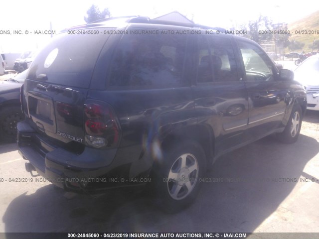 1GNDS13S122466999 - 2002 CHEVROLET TRAILBLAZER  BLACK photo 4