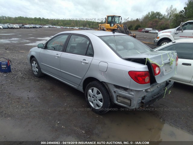 2T1BR30E05C439045 - 2005 TOYOTA COROLLA CE/LE/S SILVER photo 3