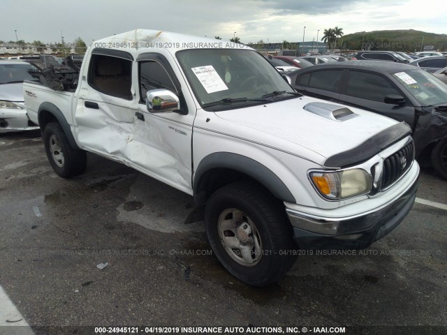 5TEGN92N14Z334699 - 2004 TOYOTA TACOMA DOUBLE CAB PRERUNNER WHITE photo 1