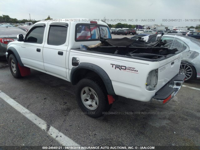 5TEGN92N14Z334699 - 2004 TOYOTA TACOMA DOUBLE CAB PRERUNNER WHITE photo 3