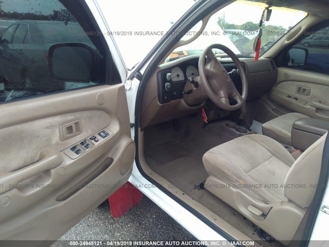 5TEGN92N14Z334699 - 2004 TOYOTA TACOMA DOUBLE CAB PRERUNNER WHITE photo 5