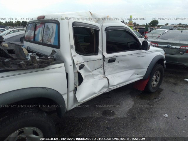 5TEGN92N14Z334699 - 2004 TOYOTA TACOMA DOUBLE CAB PRERUNNER WHITE photo 6