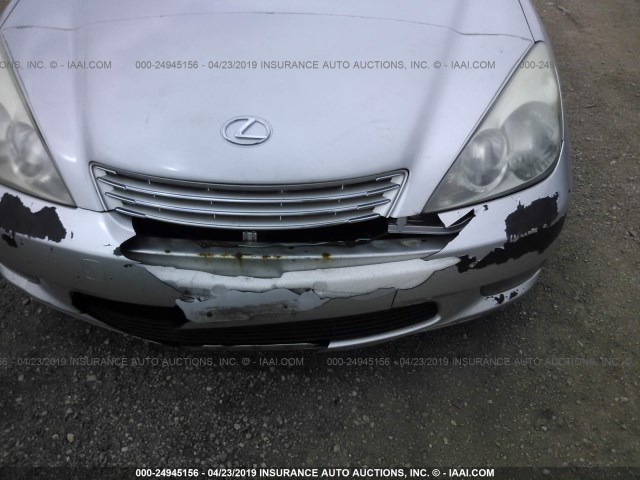 JTHBF30G030120504 - 2003 LEXUS ES 300 SILVER photo 6