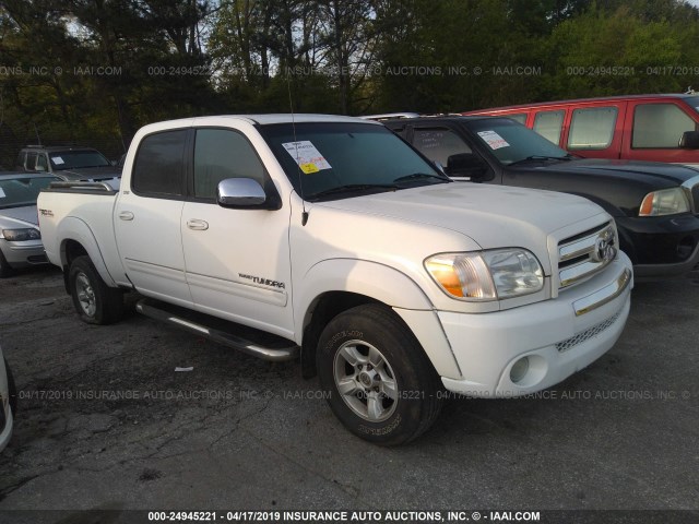 5TBET34115S491080 - 2005 TOYOTA TUNDRA DOUBLE CAB SR5 WHITE photo 1