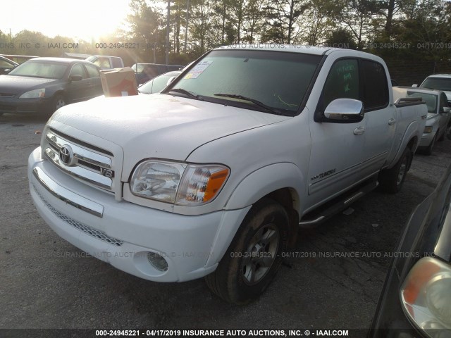 5TBET34115S491080 - 2005 TOYOTA TUNDRA DOUBLE CAB SR5 WHITE photo 2