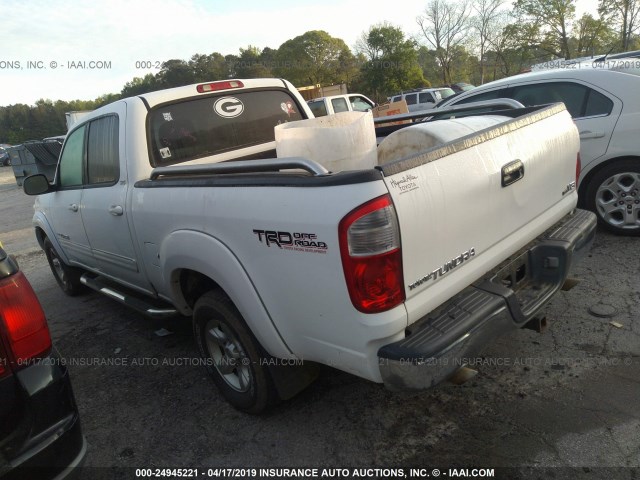 5TBET34115S491080 - 2005 TOYOTA TUNDRA DOUBLE CAB SR5 WHITE photo 3