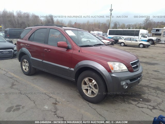 KNDJD733X55475396 - 2005 KIA SORENTO EX/LX MAROON photo 1