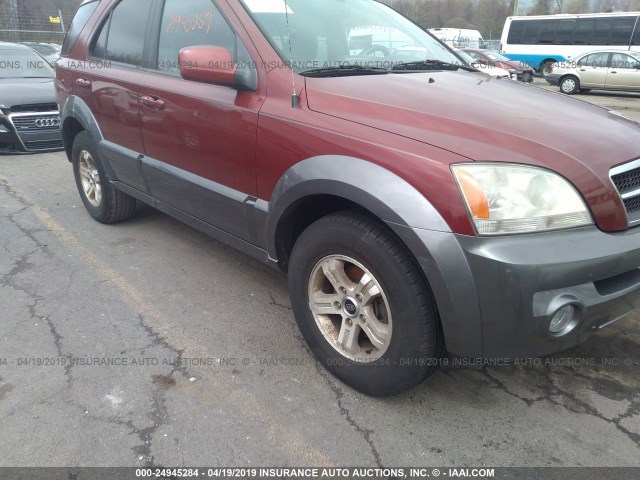 KNDJD733X55475396 - 2005 KIA SORENTO EX/LX MAROON photo 6