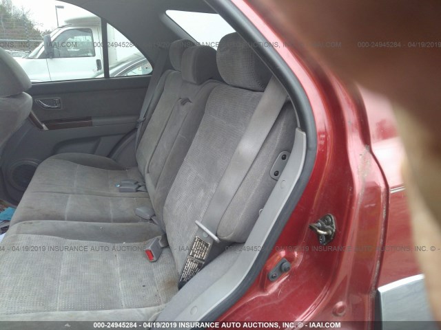 KNDJD733X55475396 - 2005 KIA SORENTO EX/LX MAROON photo 8