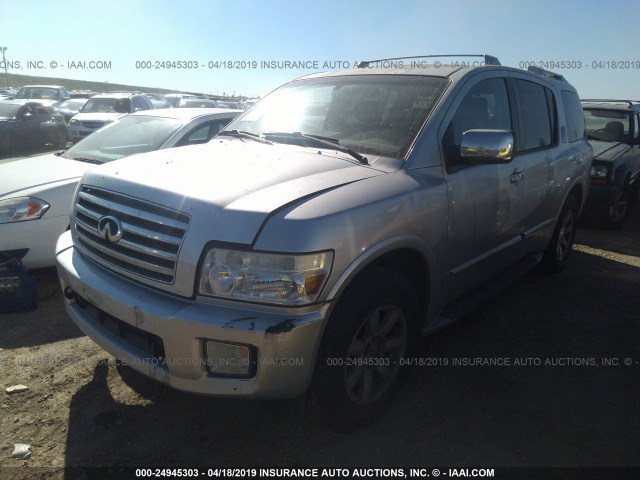 5N3AA08CX5N803802 - 2005 INFINITI QX56 SILVER photo 2