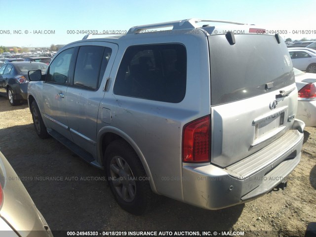 5N3AA08CX5N803802 - 2005 INFINITI QX56 SILVER photo 3