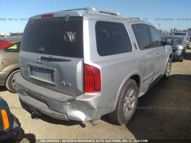 5N3AA08CX5N803802 - 2005 INFINITI QX56 SILVER photo 4