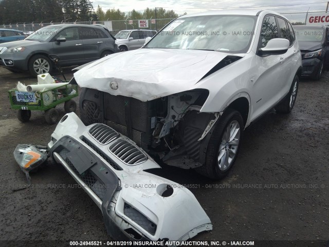 5UXWX9C53E0D16339 - 2014 BMW X3 XDRIVE28I WHITE photo 2