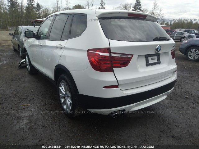 5UXWX9C53E0D16339 - 2014 BMW X3 XDRIVE28I WHITE photo 3