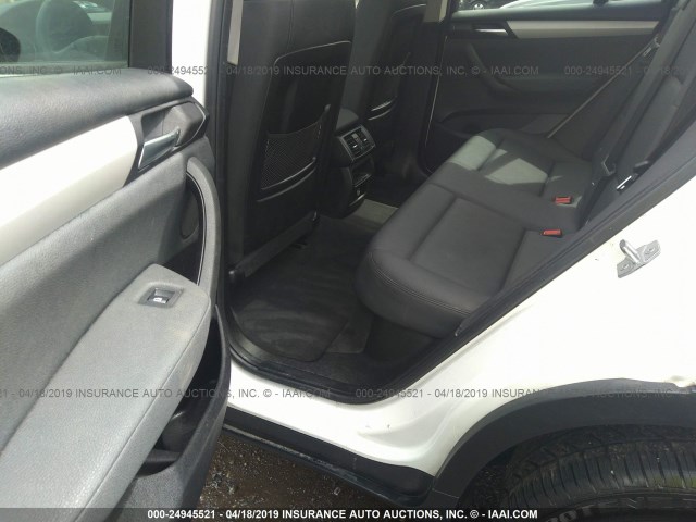 5UXWX9C53E0D16339 - 2014 BMW X3 XDRIVE28I WHITE photo 8