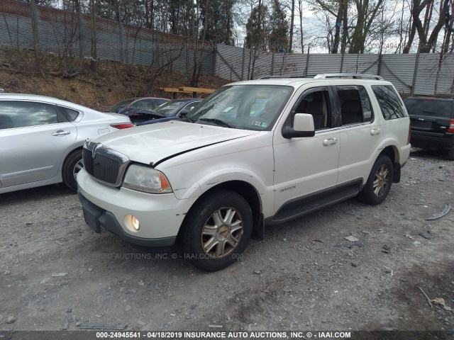 5LMEU88H03ZJ42201 - 2003 LINCOLN AVIATOR 白色 照片 2